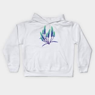 Flower Lavender minimal floral Kids Hoodie